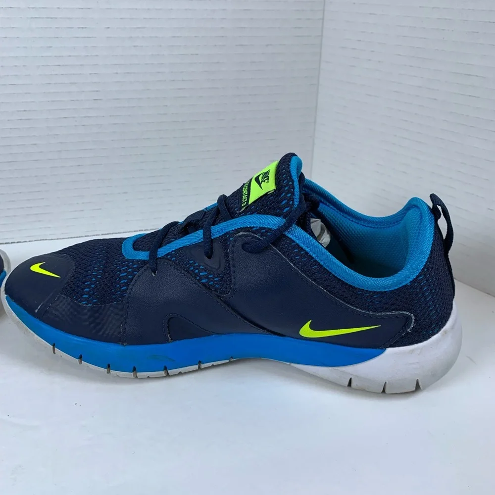 Nike Unisex Kids Flex Contact 3 Running Shoes Blue AR4151-403 Lace Up 7Y (S168)